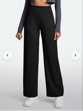 Diuga Wide-Leg High-Waist Women's Pants - Black